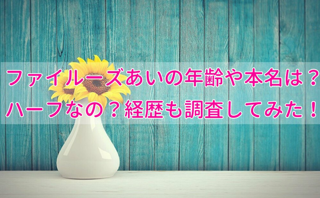 ファイルーズあいの年齢や本名は ハーフなの 経歴も調査してみた せせない夢